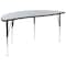 Flash Furniture Round 60 W, 60 L, 30.25 H, Chrome, Laminate, Particleboard, Steel, Grey XU-GRP-A60-HCIRC-GY-T-A-GG - alternate 9